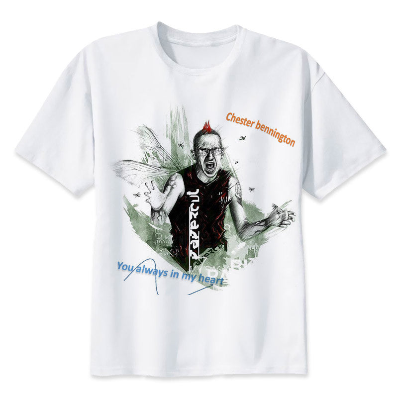 linkin park Chester Bennington T shirt men white t-shirt boy tshirt anime t-shirt clothes male color tees MR911