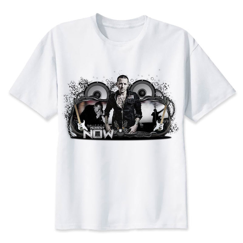 linkin park Chester Bennington  t shirt men cartoon 2017 cool funny white tshirt print T-shirt men Tees MR918