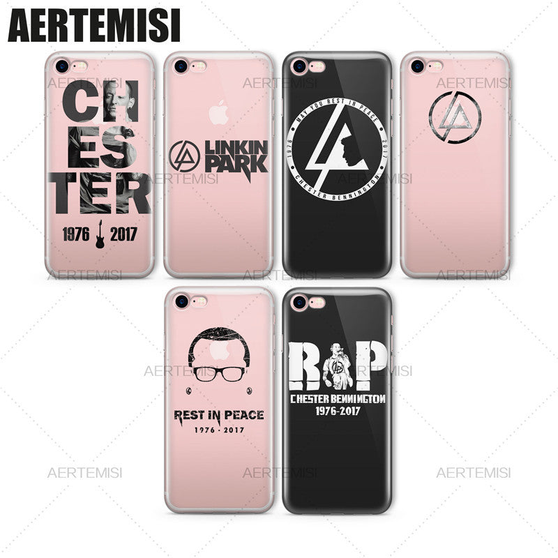 Aertemisi Phone Cases Linkin Park Logo Transparent Crystal Clear Soft TPU Case Cover for iPhone 5 5s SE 6 6s 7 Plus