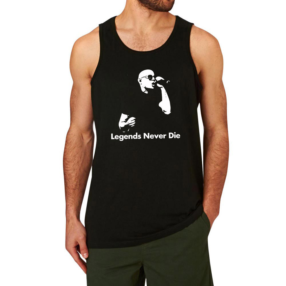 Mens Chester Bennington Legends Never Die Workout Fitness Casual Memorial Tank Tops