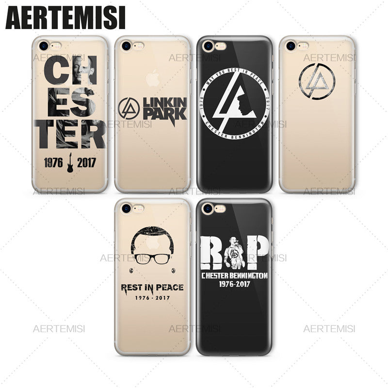 Aertemisi Phone Cases Linkin Park Chester Charles Bennington Clear Soft TPU Case Cover for iPhone 5 5s SE 6 6s 7 Plus