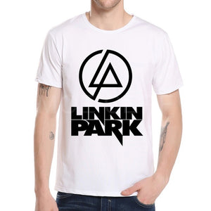 Latest Styles Linkin Park Rock Printed Men's T-Shirt 2017 Summer White Short Sleeve Casual Top Tee Camisetas Masculina M4-1#