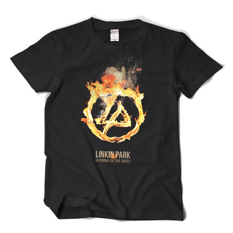 2017 New Linkin park t-shirt ROCK  Darker than blood Burning in the skies Men t-shirt Polyester short-sleeve tops