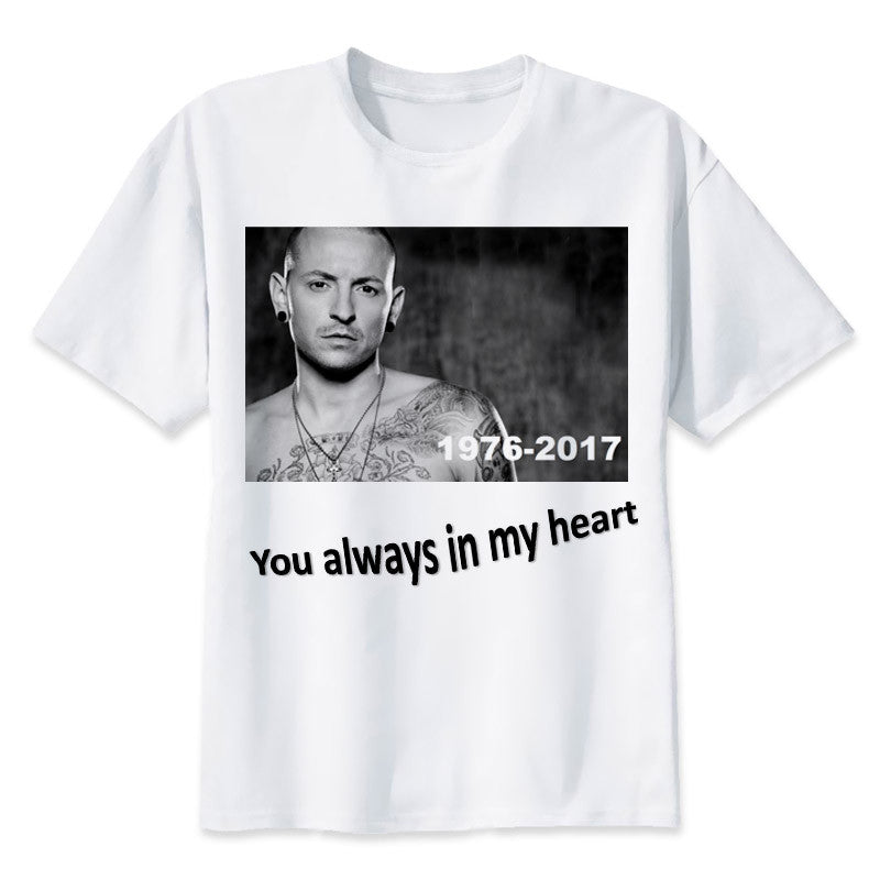 linkin park Chester Bennington print casual tshirt mens o-neck t shirts fashion men's tops men T-shirt short sleeve men MR922