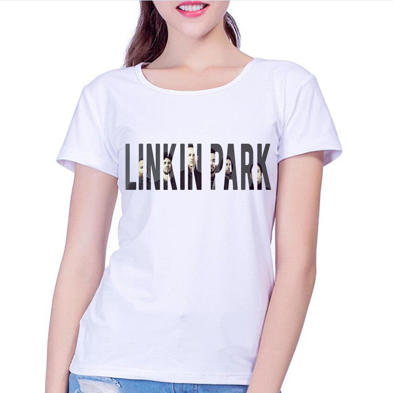 Linkin Park Chester Bennington 2017 fashion short t shirt printed Funny t-shirt women tops