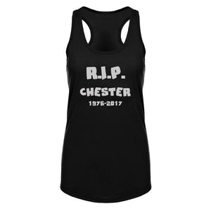 Womens RIP Chester Bennington Memorial Fitness Workout Racerback Rest In Peace Tank Tops