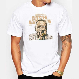 Streetwear Men Memorial Chester Bennington T-shirt 2017 Fashion Men's Novelty Printed Short Sleeve Summer male Casual Tees