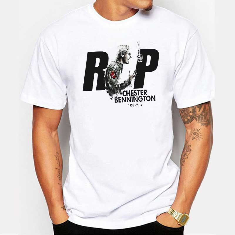 Streetwear Men R.I.P. Chester Bennington T-shirt 2017 Fashion Women's Printed Short Sleeve Summer male Casual Tees